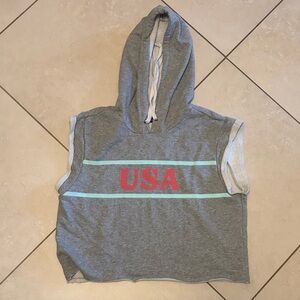 Free Press Gray and White Hoodie